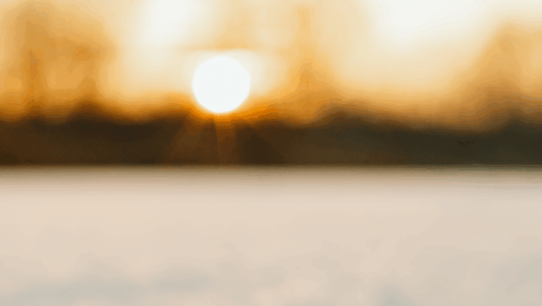 Schneelandschaft mit Lichtblick